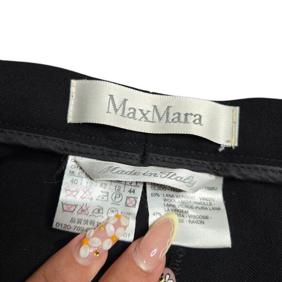 Max Mara Black High Waist Women's Slacks Size: 10 - Picture 3 of 8